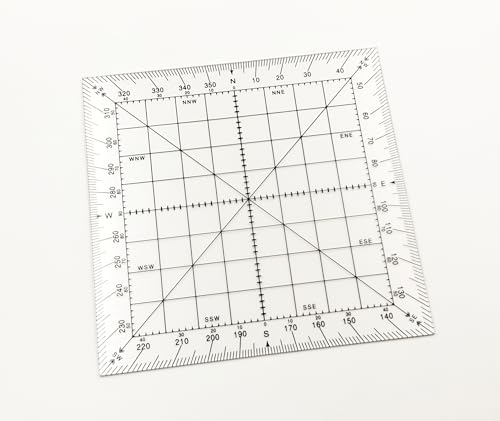 Transportador de Ángulos Náutico Cuadrado 150 x 150 mm - (1)