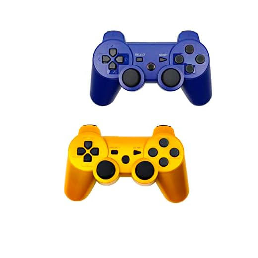 Wireless Controllers for PS3 Playstation 3 Dual Shock (Pack of 2,Black and White)