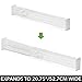mDesign Expandable Kitchen Drawer Divider with Foam Ends, Adjustable Drawer Dividers with Strong Secure Hold, Dividers Lock in Place to Organize Drawers - Ligne Collection - 8 Pack - White
