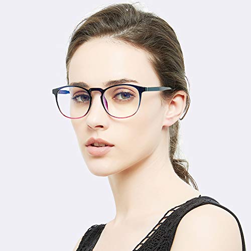 Image of Blue Light Blocking Glasses Women /Men,Retro Round Anti Eyestrain Computer Gaming Glasses(2Pack)