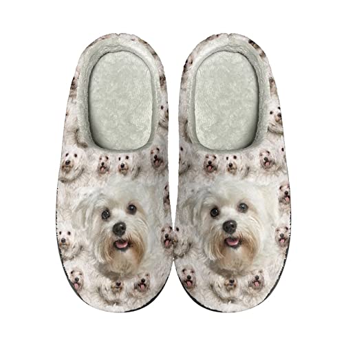 Xoenoiee Warm Slippers for Men Women Soft Fuzzy Slippers Slip-On Indoor Outdoor Nonslip Plush House Shoes