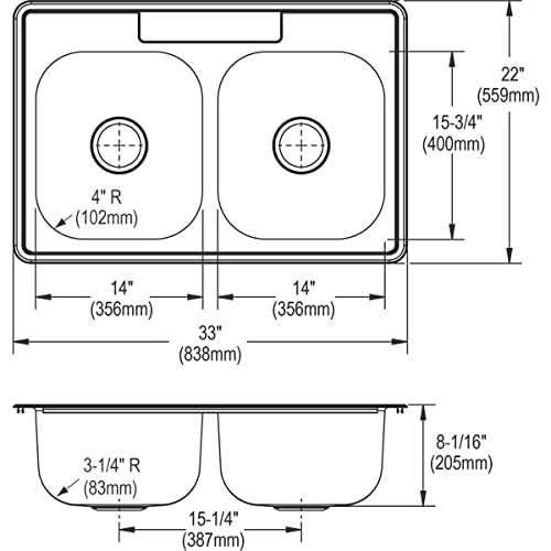 Évier double cuve Dayton acier inoxydable : finis les bacs de cuisine trop petits - 4