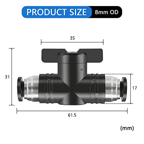 5 Pezzi Connettore Pneumatico Valvola di Controllo...