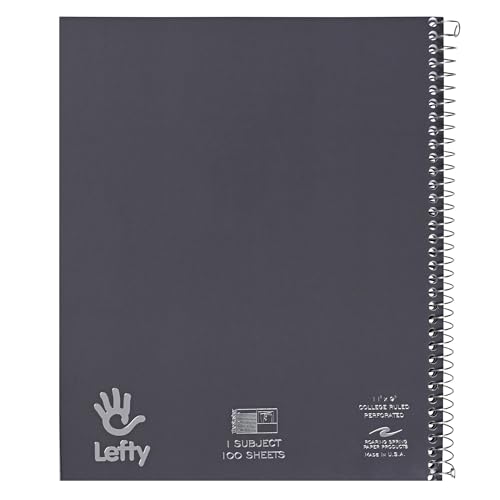 Roaring Spring Lefty Spiral Notebook, College Ruled One...