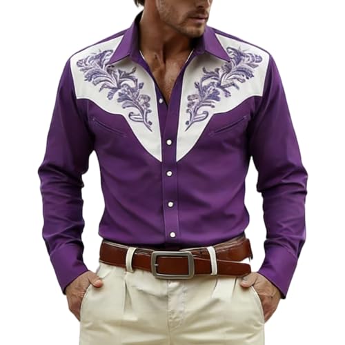 Haut Western Classique Homme en Tissu Style Médiéval Festif Résistant et Finitions Soignées
