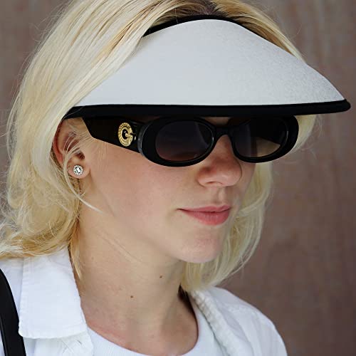 No Headache Velo Broad Brim Upf +50 Adjustable Strap Packable Travel Visor #TOP6