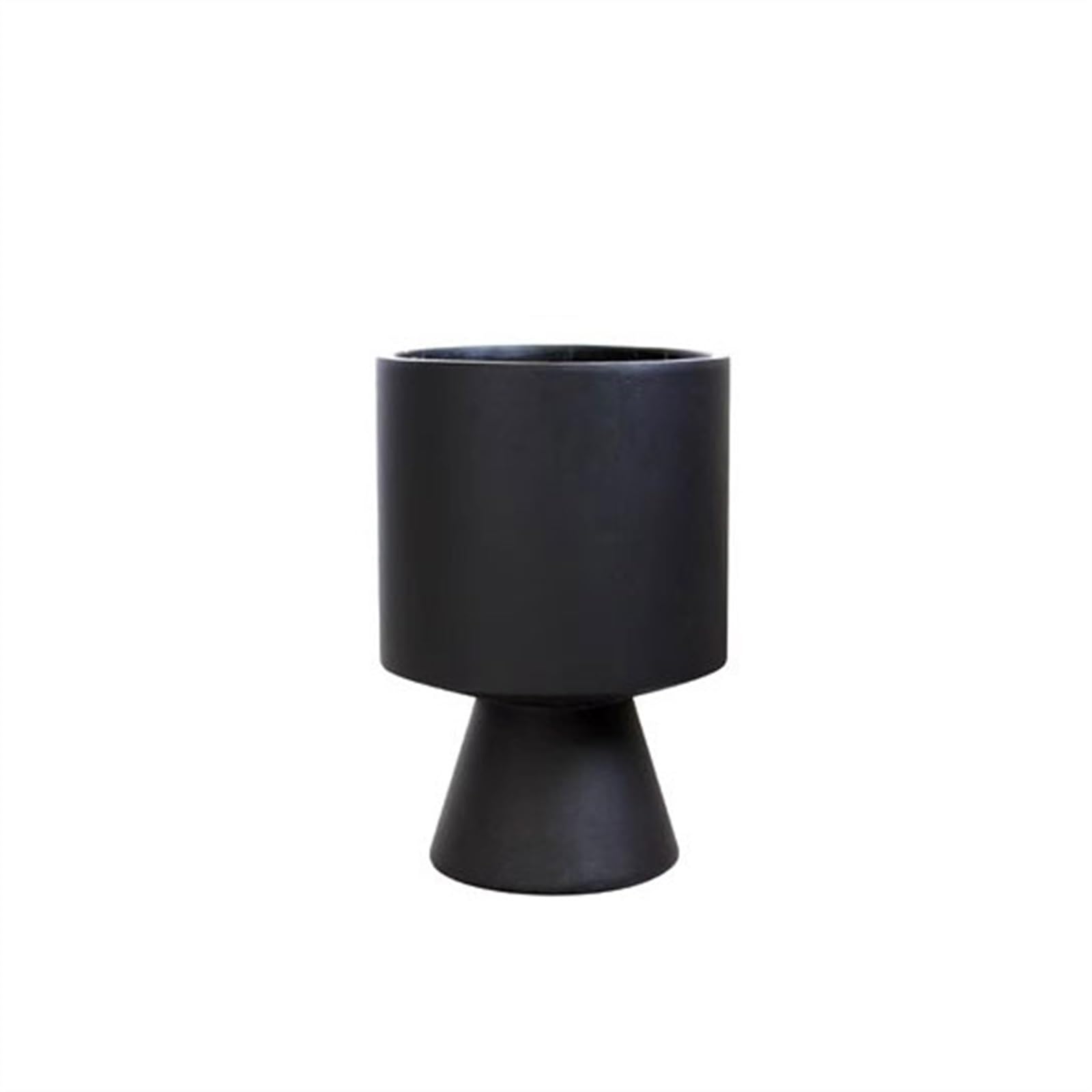 SDA287MZ Black Floor Cement Planter Creative Tall Large Indoor Multifunction(Black)