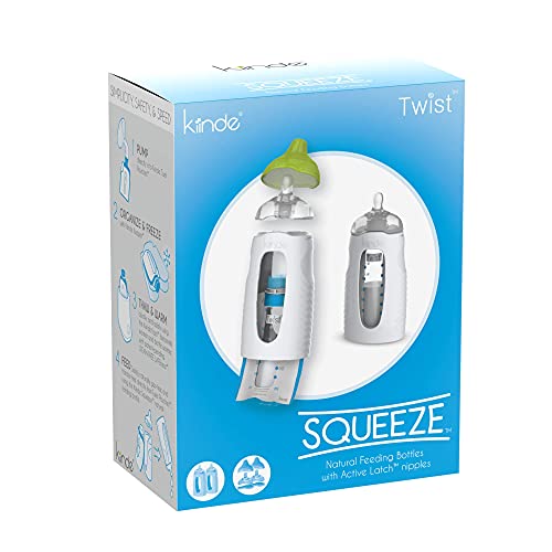 Kiinde Twist Squeeze Natural Baby Breast Milk Feeding Bottle with