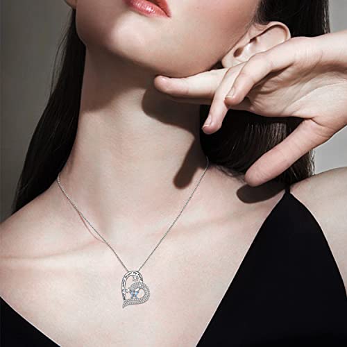 Muatogiml Mothers Birthday Gifts 925 Sterling Silver Always My Mother Forever My Friend Butterfly Love Heart Pendant Necklace Mom Daughter Jewelry For Mom Nana Grandma, White, Mpn-160 #TOP2