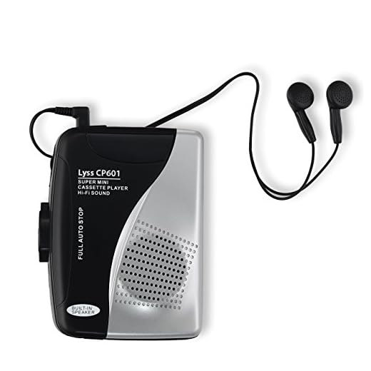 Lyss Electronics CP601 Portable Cassette Player with Speaker