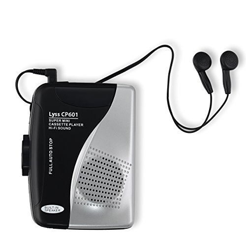 Lyss Electronics CP601 Portable Cassette Player with Speaker (Renewed)