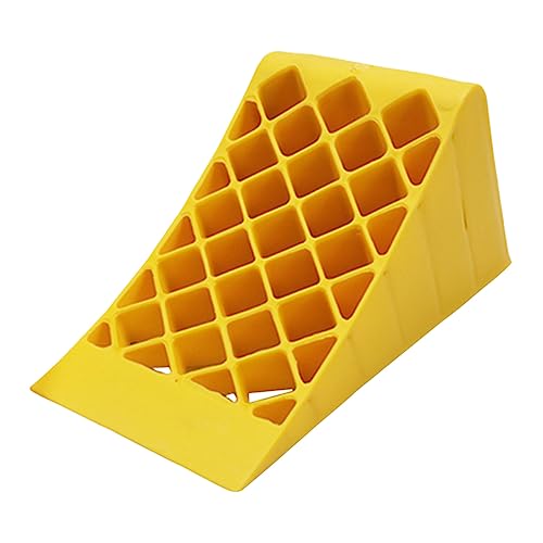 LIFKOME 1pc Portable Shaped Tire Support Pad Solid Non- Wheel Chock for Cars Motorbikes and Trailers High Temperature and