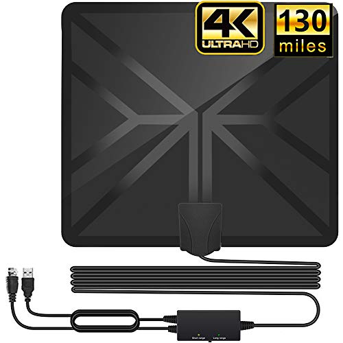 HDTV Antenna,130+ Miles Long Range Indoor Digital TV Antennas with 2020 Newest Switch
