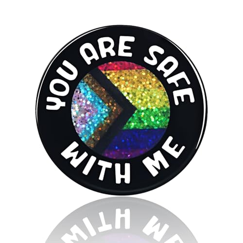 Image of LGBTQ+ Pride Pins - Rainbow Heart Flag Lapel Brooch Pin Badge Progress Pride Bisexual Transgender Nonbinary Lesbian Pansexual LGBTQ Accessories for Jackets Backpacks Hats