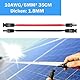 Warmfay Solarkabel Fensterdurchführung 6mm², 1 Paar 35CM Photovoltaikkabel Fensterdurchführung Flexibel, IP67 Wasserdichtem Flaches Solar Anschlusskabel mit Stecker und Kupplung für PV Solaranlage