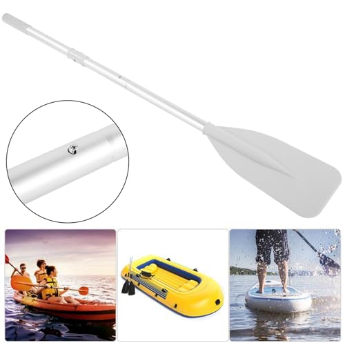 Srliya Aluminium Alloy Boat Oars, Boat Paddles Jon Boat Oars with Locks, Grey Boat Paddles, High Toughness Light Weight with 2Pcs Rod Set