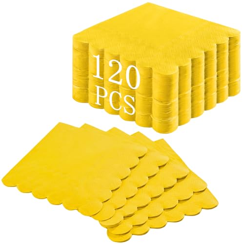 Serviettes de Cocktail Jaunes jetables de Pâques pour anniversaire et buffets