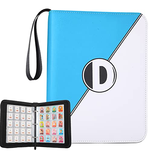D DACCKIT 300 Pockets Binder Holder Compatible with Animal Crossing Mini Amiibo Cards, Holds 300 ACNH NFC Tag Game Cards (Blue) D DACCKIT 300 Pockets Binder Holder Compatible with Animal Crossing Mini Amiibo Cards, Holds 300 ACNH NFC Tag Game Cards (Blue)