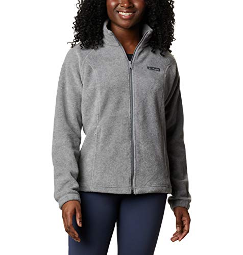 Columbia womens Benton Springs Full Zip Fleece Jacket, Light Grey Heather, Medium US