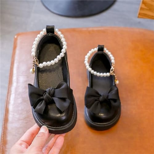 Girls Mary Jane Shoes with Pearls Bow Toddler Dress Shoes Flower Girl Shoes for School Toddler Girl Mary Girl Wedges3