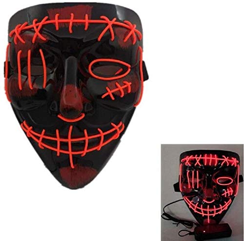 Maschera LED Di Halloween Blu Neon - Foto 6