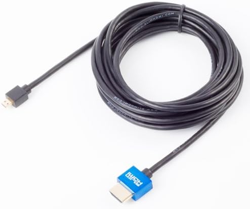 SlimHDMI 0.25m (25cm) Male Micro (Type D) to Male (Type A) Cable, The World's Slimmest HDMI Lead? (Gold Plated, 1080p, 3D, High Speed, ARC)