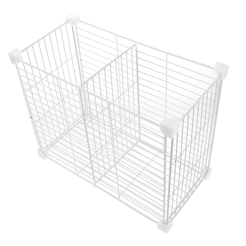 PERSELOSO Organizador de Congelador con Separadores y Cesta Inferior Estante de Alambre Resistente para Frutas Verduras y Alimentos Fácil Instalación sin Herramientas Estante Estético para