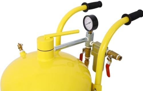 10Gal Pot Sandblaster, 125 Psi Pressure Sand Blasting Complete Kit for Paint, Stain, Rust Removal and Special Surface Treatment of Material