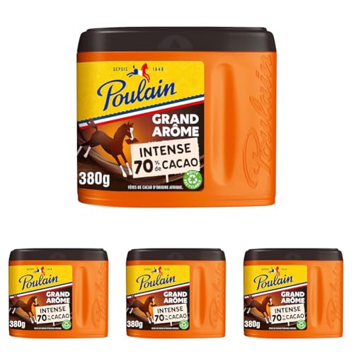 Poulain Grand Arôme Intense 70% Cacao - Boîte 380 g (Lot de 4)