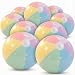 MiniInflat 12 Pcs Pastel Inflatable Beach Balls Bulk Pastel Color Jumbo Big Beach Balls Baby Shower Birthday Summer Swimming Party Decorations Favor Water Games(26.5 Inch,Macaron Color)