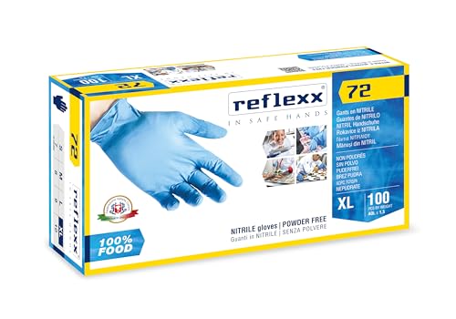 Gants en nitrile pour le bricolage et la maison Reflexx R72 bleu ciel XL