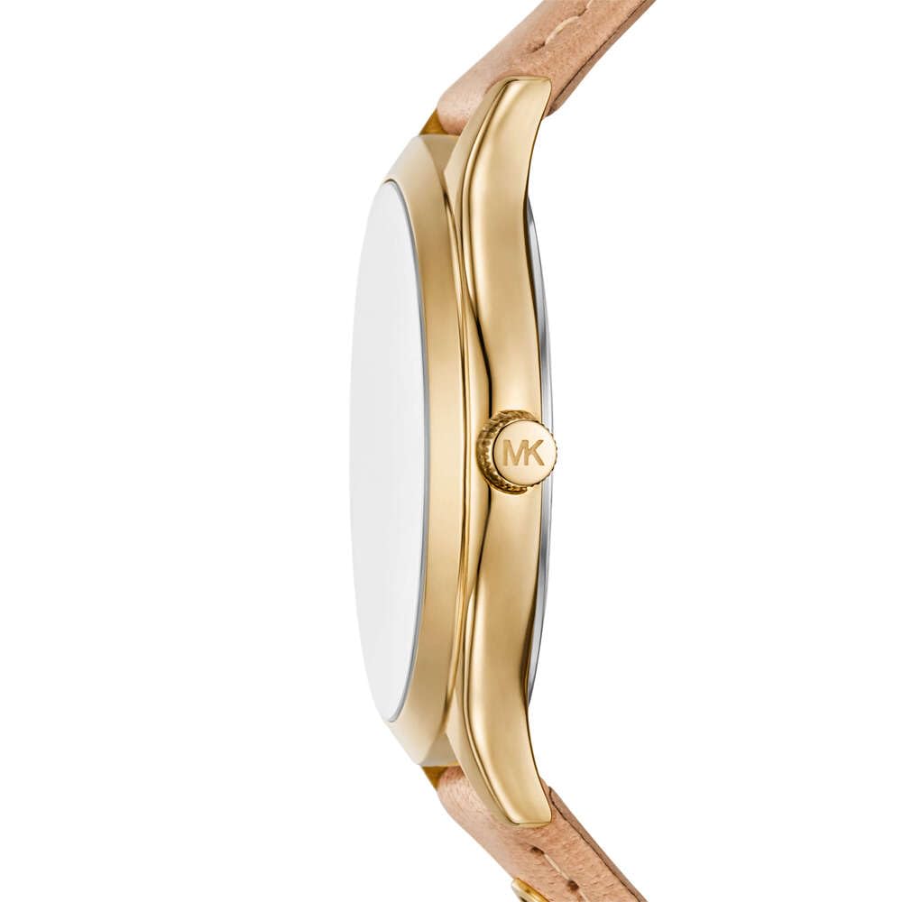 Michael Kors Orologio Slim Runway da donna, movimento al quarzo a tre lancette da 38 mm con cinturino in pelle