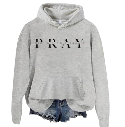 Lporikme Pray For It Sweatshirt, Retro Classic Pray For It