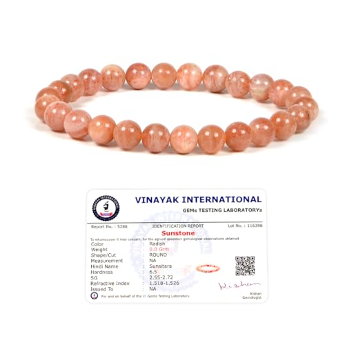 Image of Reiki Crystal Products Certified Natural Crystal Stone Bracelet 6 mm Round Beads for Men and Women | Premium Gemstone Jewellery Collection | Reiki Charged | Multiple Stone Variants Available