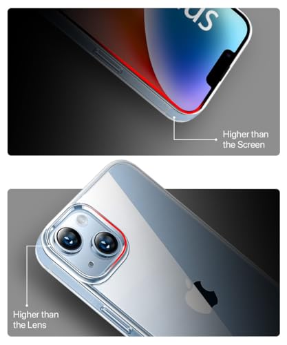 Image of WOW IMAGINE Crystal Clear Transparent Back Case Cover for Apple iPhone 14 Plus | Full Device & Camera Protection Shockproof TPU | Flexible Silicone Back Cover Case - Transparent