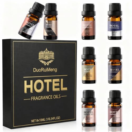 Hotel Diffuser Oil Gift Set - Inspired by 5-Star Hotel Scents - My Way Ritz - C Westin White Tea Baccarat Four Seasons Hilton Beachfront Villa Paris Coast Fragrance Oil Set