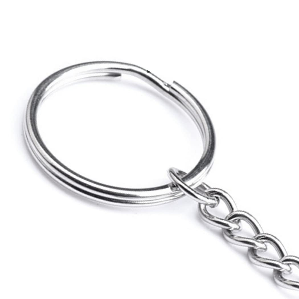 Amazon.co.jp: HappyHome キーホルダー 金具 チェーン リング 50個入り