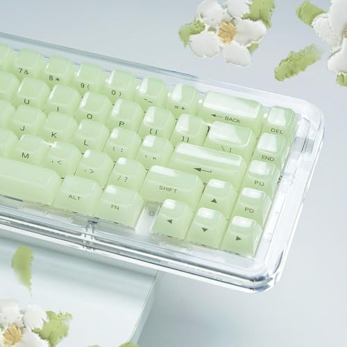 Image of Womier Green Keycaps Jelly,Ceramic Keycaps Style,Clear Creamy Keyboard Caps