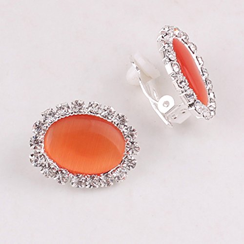 Grace Jun XHEJ141 Bridal Rhinestone Opal Oval Shape Clip thumb #4