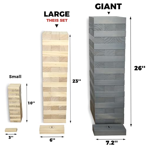 image for SPORT BEATS Giant Tower Game Outdoor Games 54 Blocks Stacking Game Inc