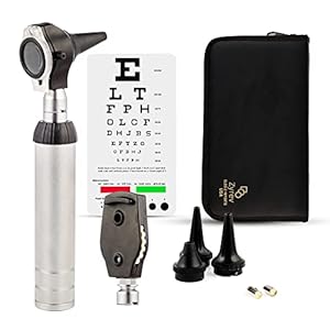 Zyrev 2 in 1 Otoscope Oph Set – Perfect for Nursing & Medical Students with Carry Case, Sight Chart & Replacement Ear Speculums