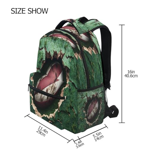Broken Rugby American Football Backpack for School Boys Girls Adults Kids Bookbag Laptop Bag 18L4