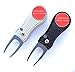 Smash Factor Make Golf Great Again MGGA Golf Divot Repair Tool with Ball Marker - Foldable Switchblade Design (Black)