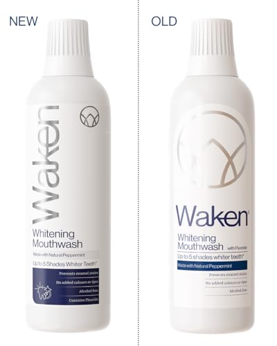 , 500 ml aufhellendes Mundwasser, 100% natürliches Aroma, mit zusätzlichem Fluorid, keine künstlichen Farb- oder Aromastoffe mweltfreundlich, vegan, recycelte Verpackung, 100% recycelbar, weiß, Ve – Bild 3