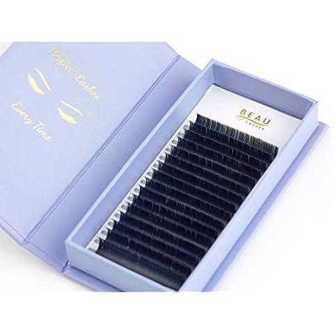 Ellipse Flat Individual Eyelash Extensions 0.2mm C Curl 9mm Tray - Semi Permanent Professional Classic Faux Mink Lash Extensions - Single Individual Eyelashes For Salon Supplies Cover