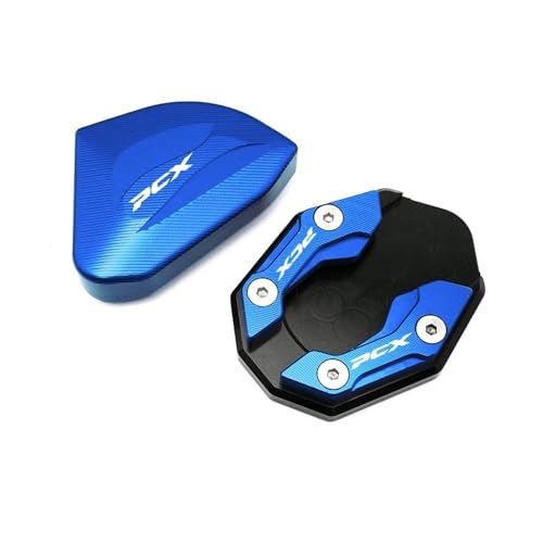 Extension béquille latérale PCX160 évite l'enfoncement au sol bleu