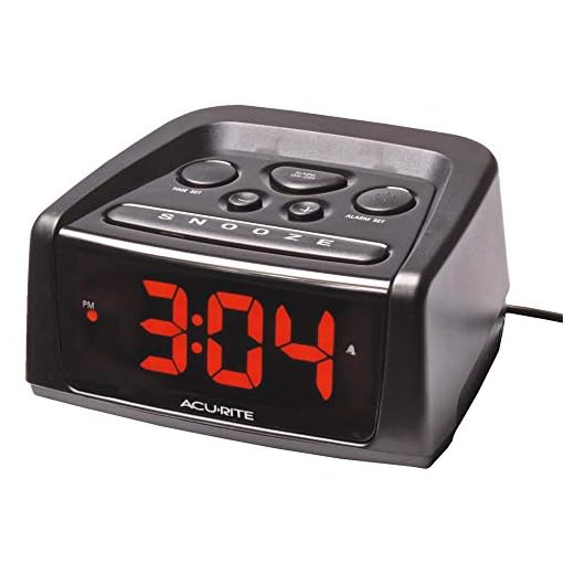 AcuRite 13019W2 5.4 inch Intelli Time Alarm Clock