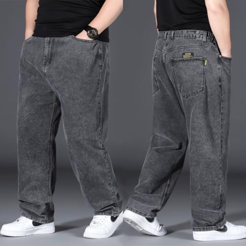 Men's Baggy Hip Hop Jeans Wide Leg Loose Fit Denim Pants4