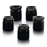 Figpade 5PCS Shift Knob Adapter,Aluminum Alloy Shifter Knobs Thread Adapter for Connecting Shifts Knobs with Shifts Stick,Stick Shift Knob Adapters ID M8×1.25,M10×1.25,M10×1.5,M12,M14