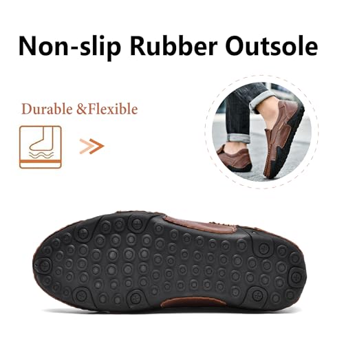 Mens Business Loafers Leather Casual Oxford Shoes Lightweight Soft Work Shoes Non-Slip Comfortable Driving3